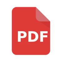 a red file with the word pdf on it