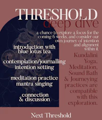 a poster with the words,'threshold deep dive'