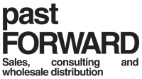 past forward logo on a black background