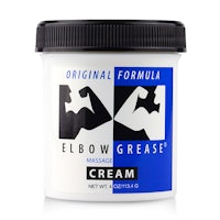 a jar of elbow grease cream on a white background