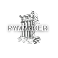 a black background with the word pymander on it