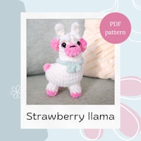strawberry llama crochet pattern