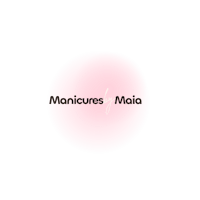 a pink circle with the words manicures maia on it