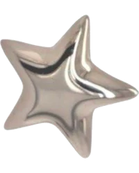 a silver star shaped object on a black background