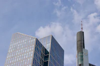 a blue sky with white clouds
