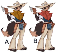 a woman in a cowboy outfit and a man in a cowboy hat