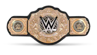 the wwe championship belt on a black background