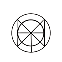 a black and white image of a circle in black and white