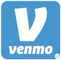 a blue square with the word venomo on it