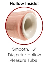 smooth, 15 diameter hollow pleasure tube