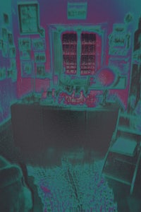 a room with a desk and a chair