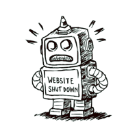 a drawing of a robot with the words'stupid robot'