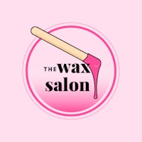 the wax salon logo on a pink background