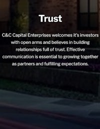 trust capital enterprises welcomes investors with open arms and believes in building relationships with trust effective partners