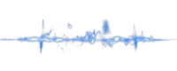 a blue sound wave on a black background