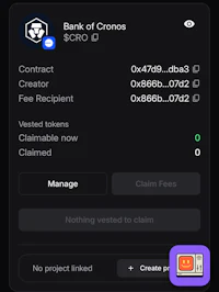 bank of cronos screenshot