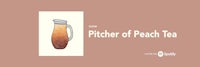 pitcher of peach tea