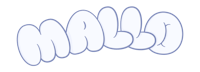a cartoon image of the word malo