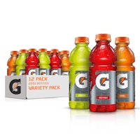 a box of gatorade in front of a box