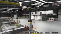 the interior of a garage in a video game