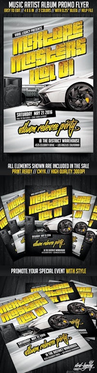 music party flyer template - clubs & parties events