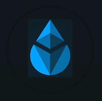 the ether logo on a black background