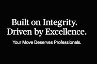 a black background with the words built on integrity driven by excellence