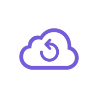 a cloud icon on a black background