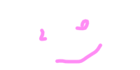 a pink smiley face on a black background