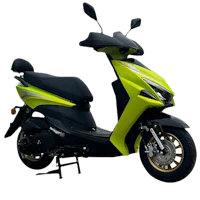 a green and black scooter is shown against a black background