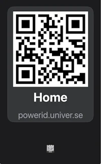 qr code with the word home on it