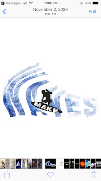 a screen shot of a phone with a logo on it