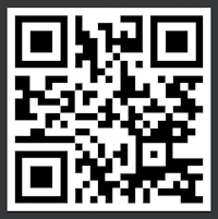 a qr code on a black background