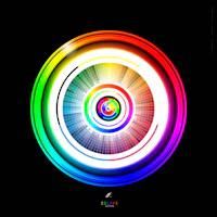 an image of a colorful circle on a black background