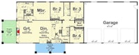 a floor plan for a garage with two bedrooms and two bathrooms
