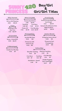 sunny 420 boy girl princesses / girl titles