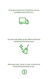 a green flyer with different types of cleaning services