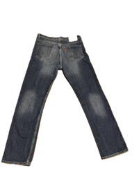 a pair of jeans on a black background