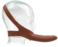 a mannequin head with a long snout