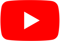 the youtube logo with a white play button