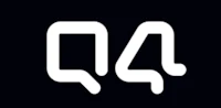 a white logo with the word 4p on it