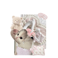 a picture of a girl with a teddy bear and a teddy bear