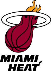 the miami heat logo on a black background