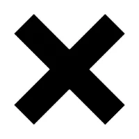 a black and white logo with two crossed arrows