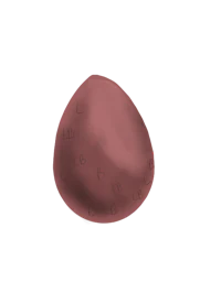 a pink egg on a black background