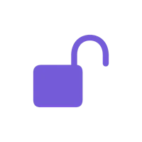 a purple padlock icon on a black background