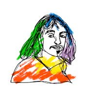 a drawing of a man with dreadlocks
