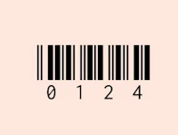 a barcode on a pink background