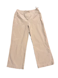 a pair of white pants on a black background