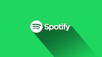 the spotify logo on a green background